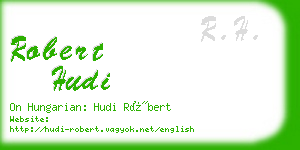 robert hudi business card